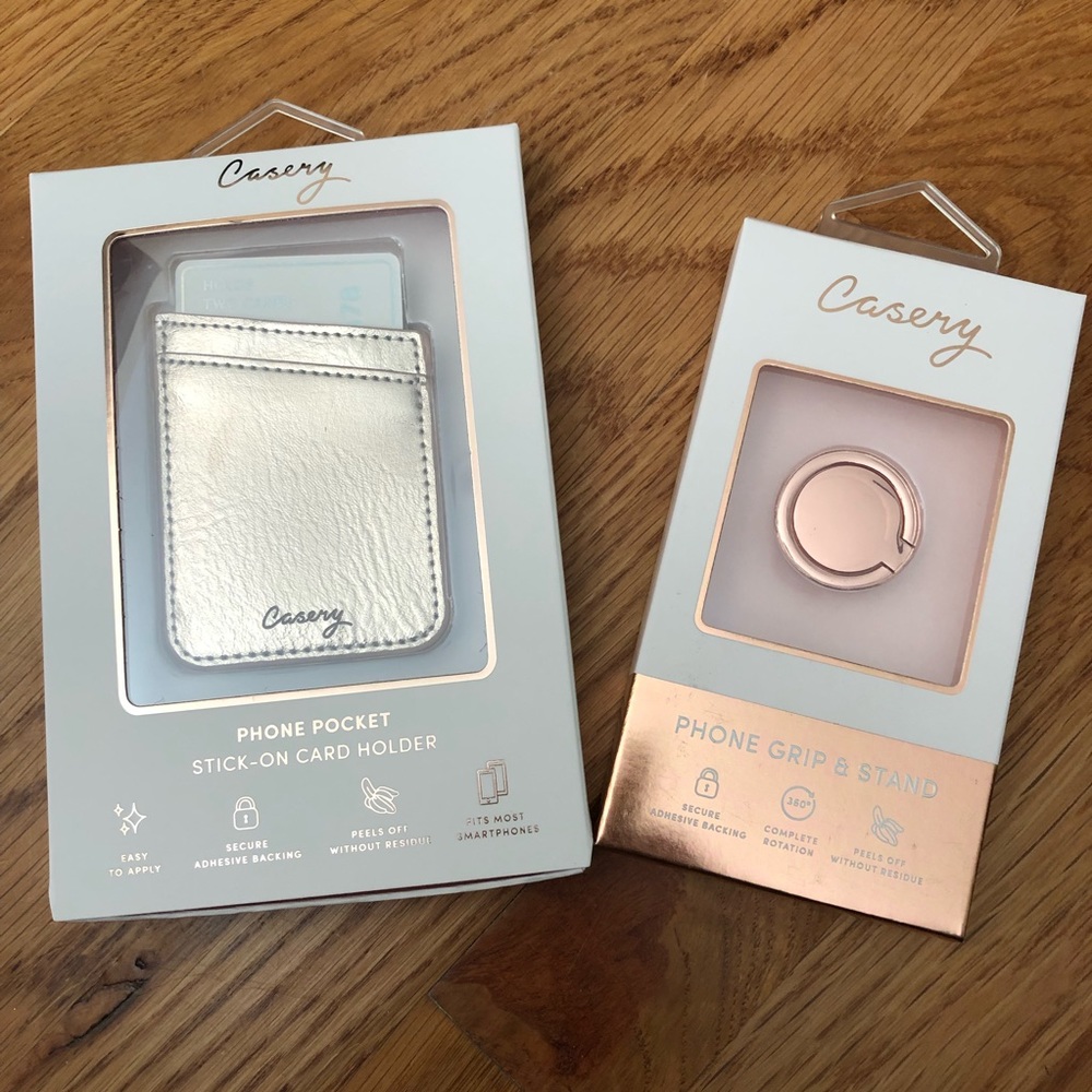 Casery Phone Stick-on Card Holder & Phone Grip